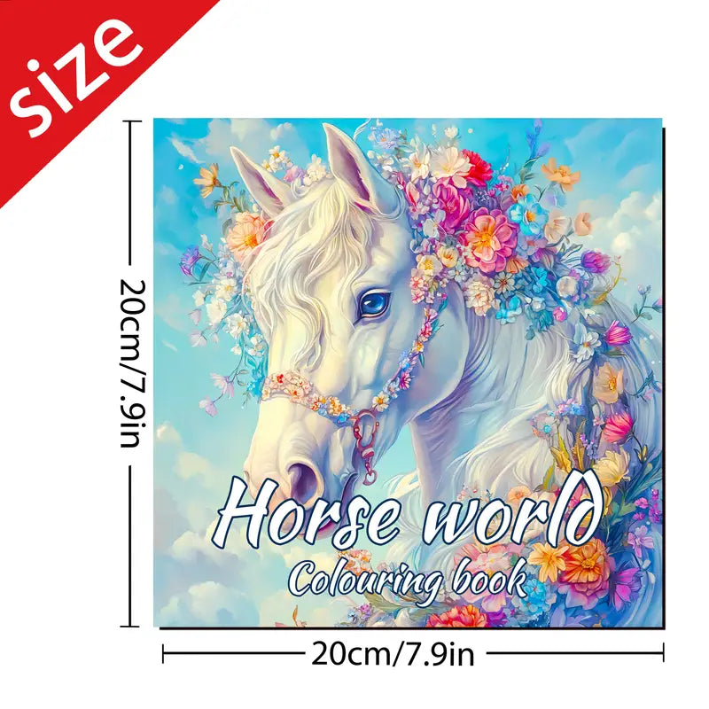 Horse world coloring book värityskirja