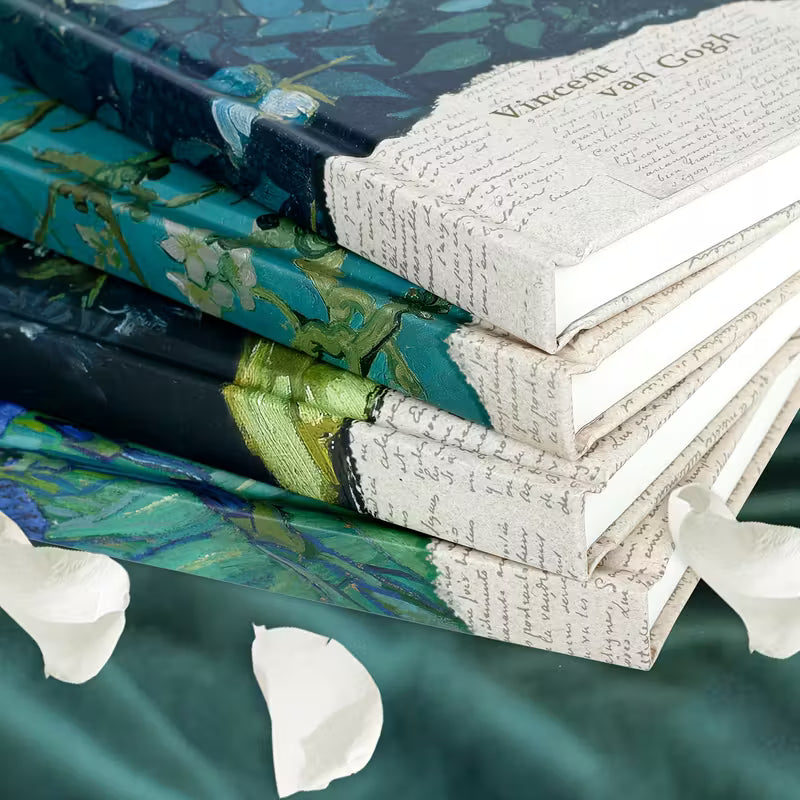 A4, Van Gogh Art Hardface -päiväkirja - 240 sivua, kovakantinen muistikirja - vintage-öljymaalauskuvio, paksu yliopiston käsikirja, sopii toimistotarvikkeisiin