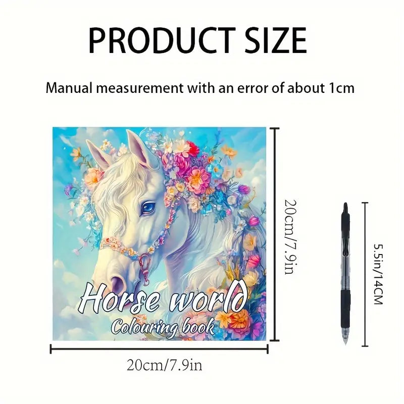 Horse world coloring book värityskirja