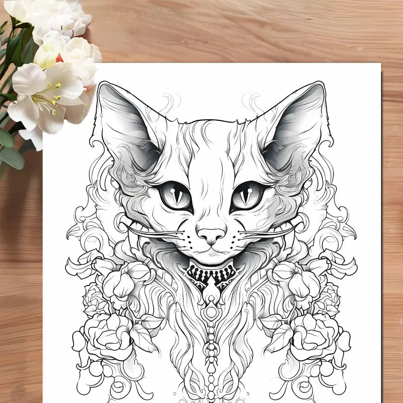 Dark kitty coloring book värityskirja