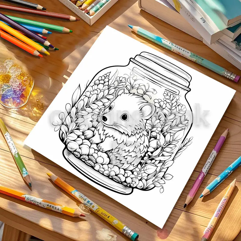 Magical jar coloring book värityskirja