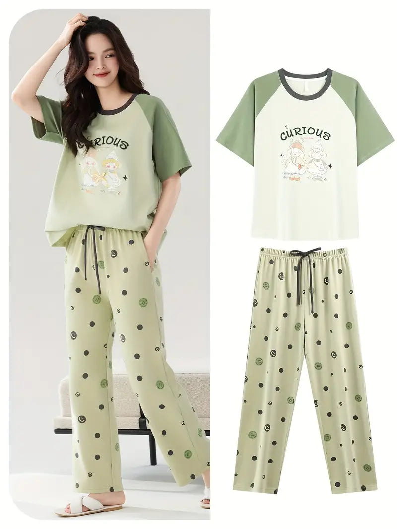 100 % puuvillaa oleva naisten rento setti kurvikkaille kuningattarille koko 4XL