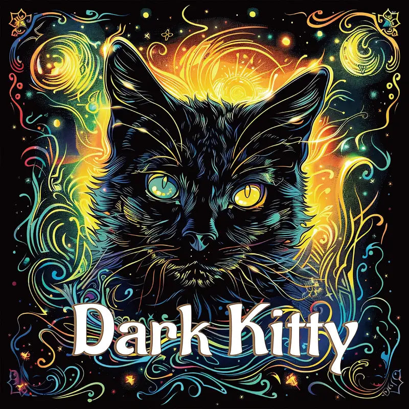 Dark kitty coloring book värityskirja