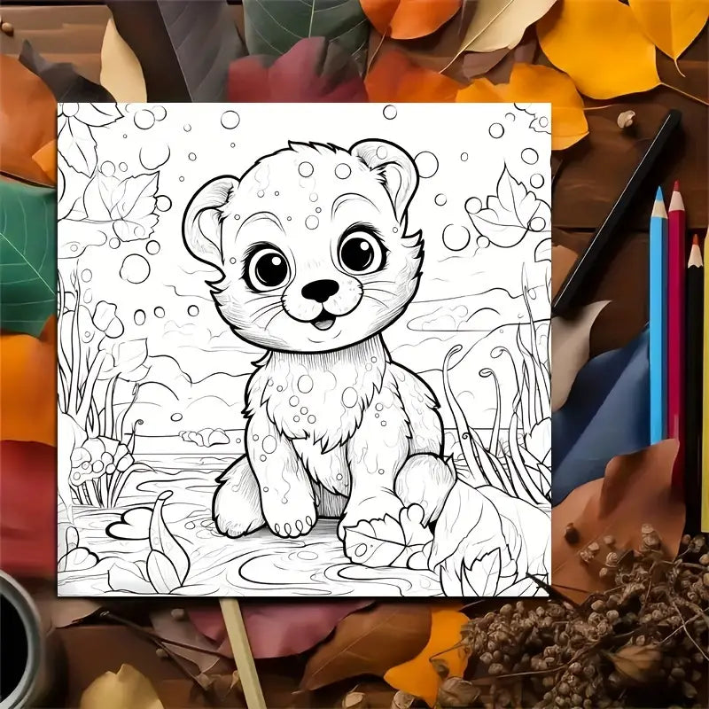 Lovely forest animals coloring book värityskirja