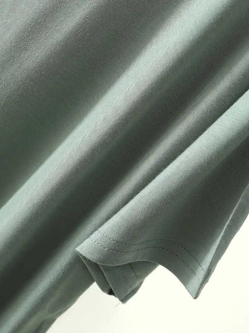 100 % puuvillaa Oliivinvihreä pyjama-setti