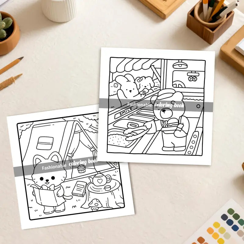 Cozy cuddly coloring book värityskirja