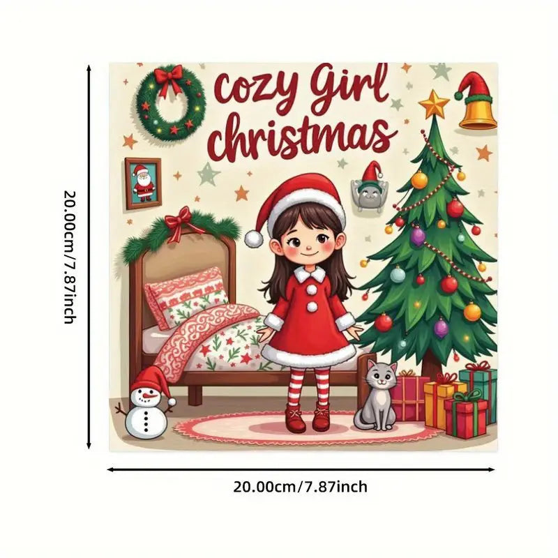 Cozy Girl Christmas coloring book Värityskirja