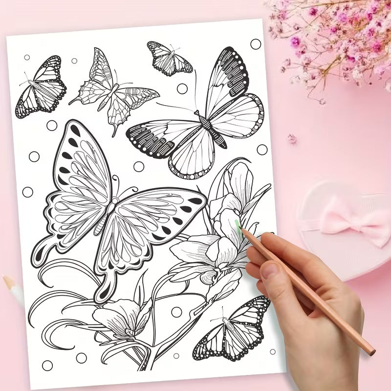Butterfly Mandala coloring book värityskirja