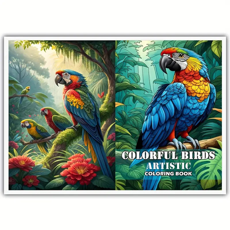 Coloring birds coloring book värityskirja