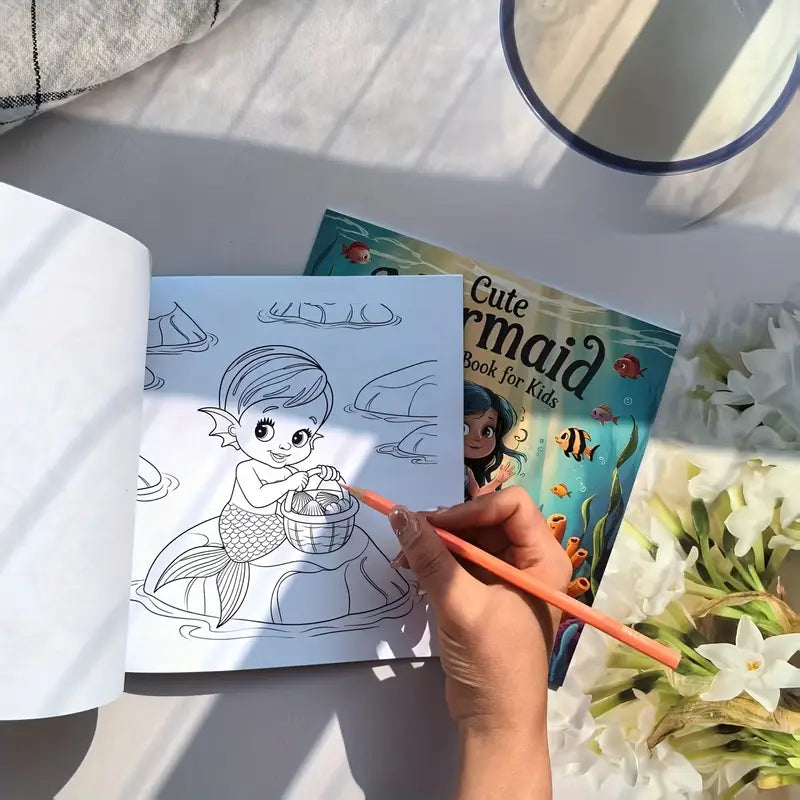 Cute Mermaid coloring book värityskirja