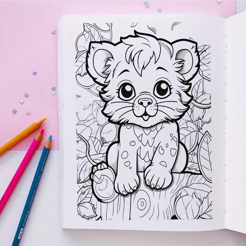 Cute animals coloring book värityskirja