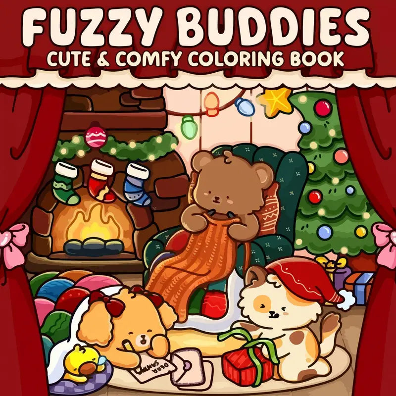Fuzzy buddies coloring book värityskirja