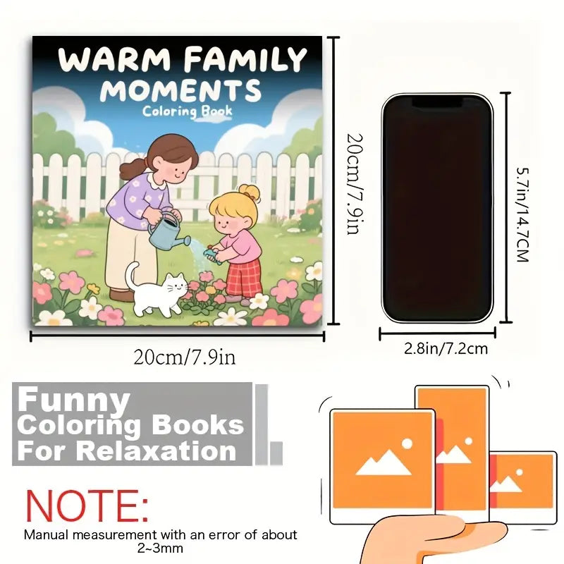 Warm Family Moments coloring book värityskirja