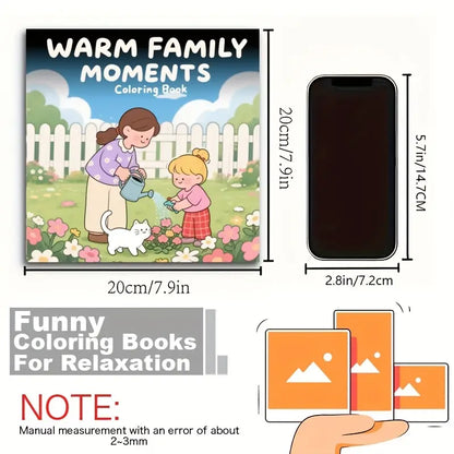Warm Family Moments coloring book värityskirja