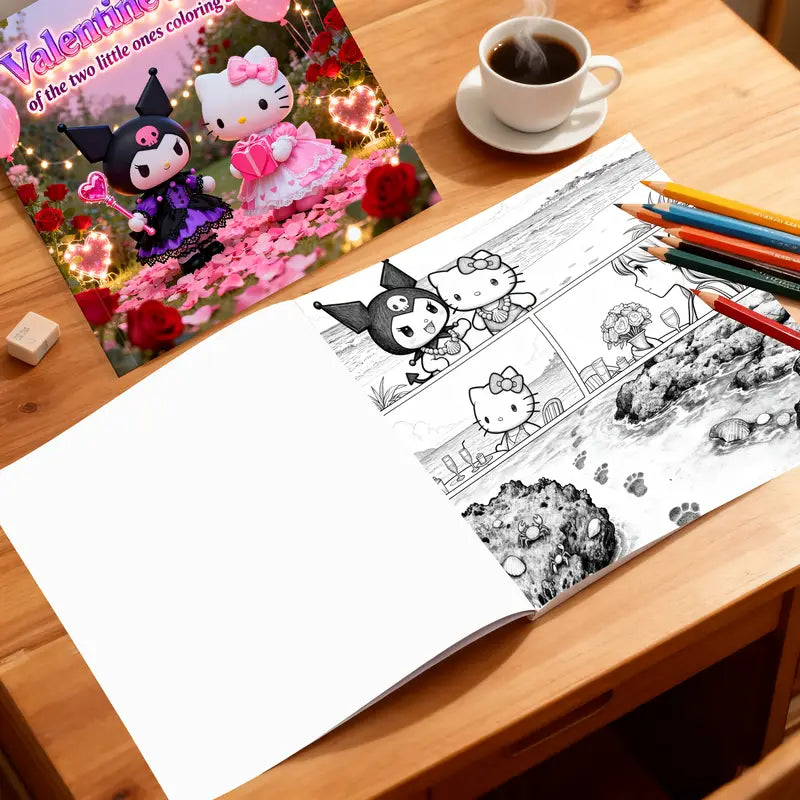 Valentine's Day coloring book värityskirja