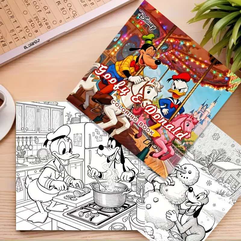 Goofy and donald -värityskirja coloring book