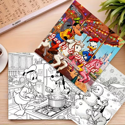 Goofy and donald -värityskirja coloring book