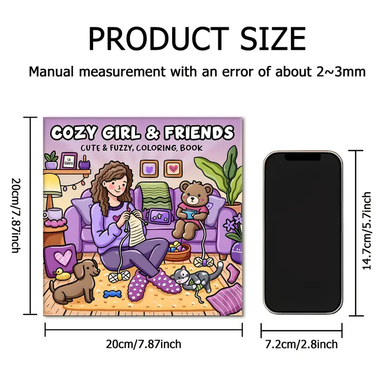 cozy girl and friends coloring book värityskirja