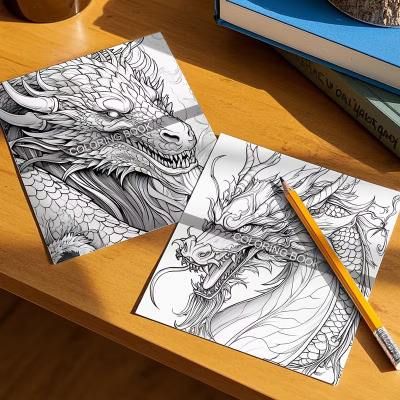 Dragon coloring book värityskirja