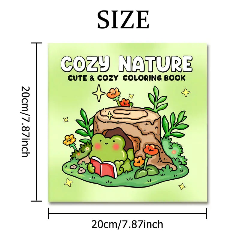 cozy nature coloring book värityskirja