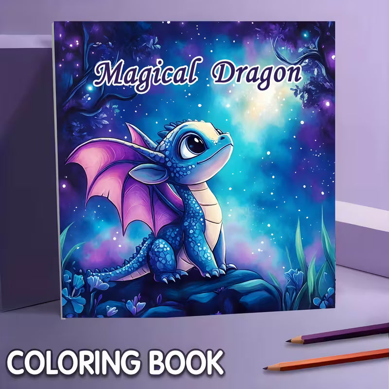 Magical dragon coloring book värityskirja