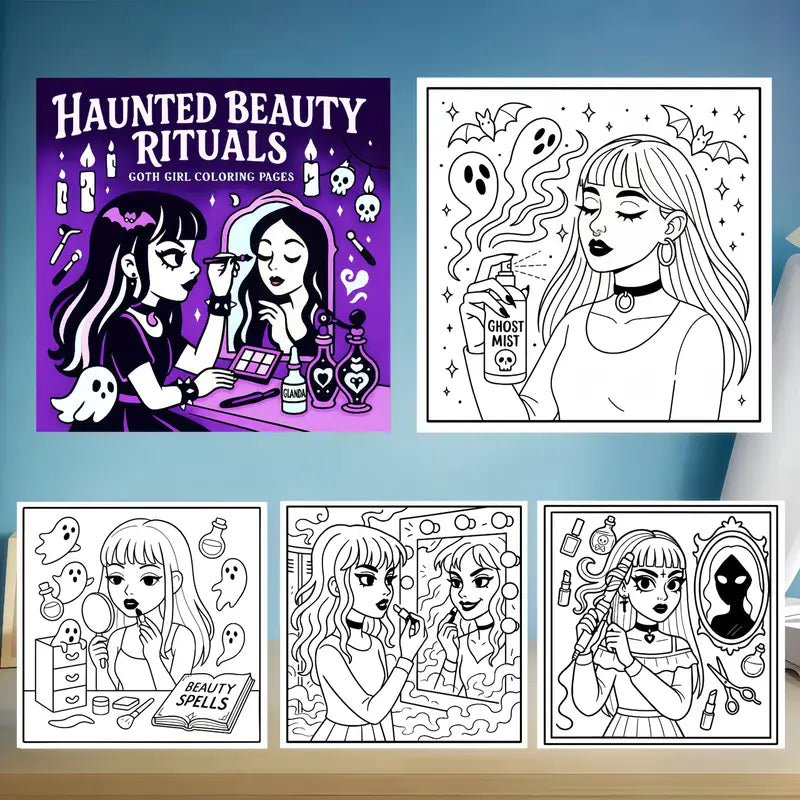 Haunted beauty rituals coloring book värityskirja
