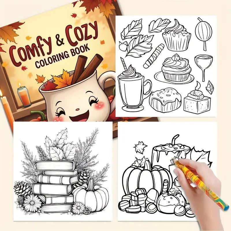 Comfy and cozy coloring book värityskirja