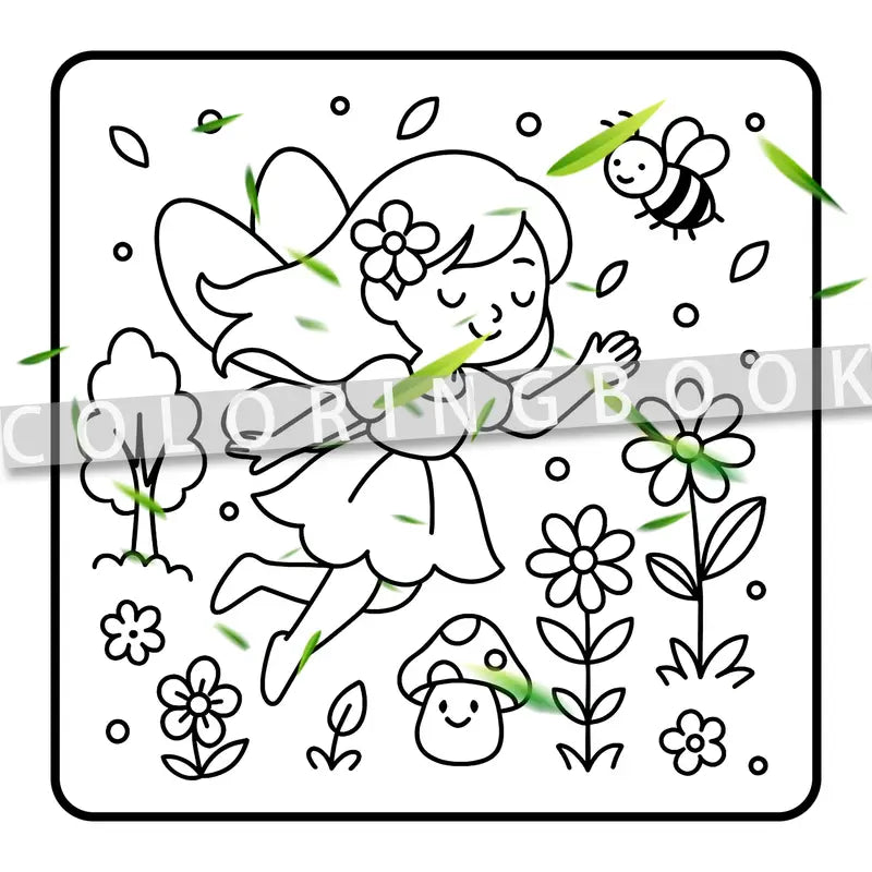 Flower fairy coloring book värityskirja