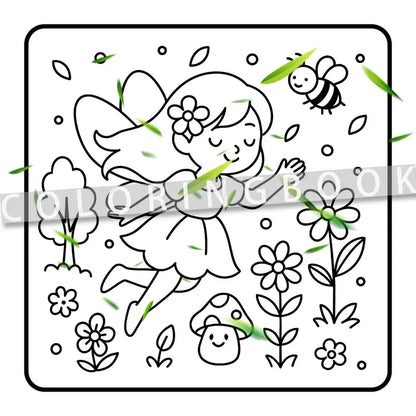 Flower fairy coloring book värityskirja