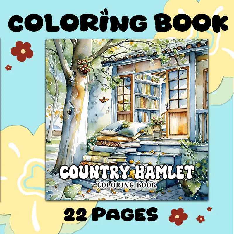 Country hamlet coloring book värityskirja