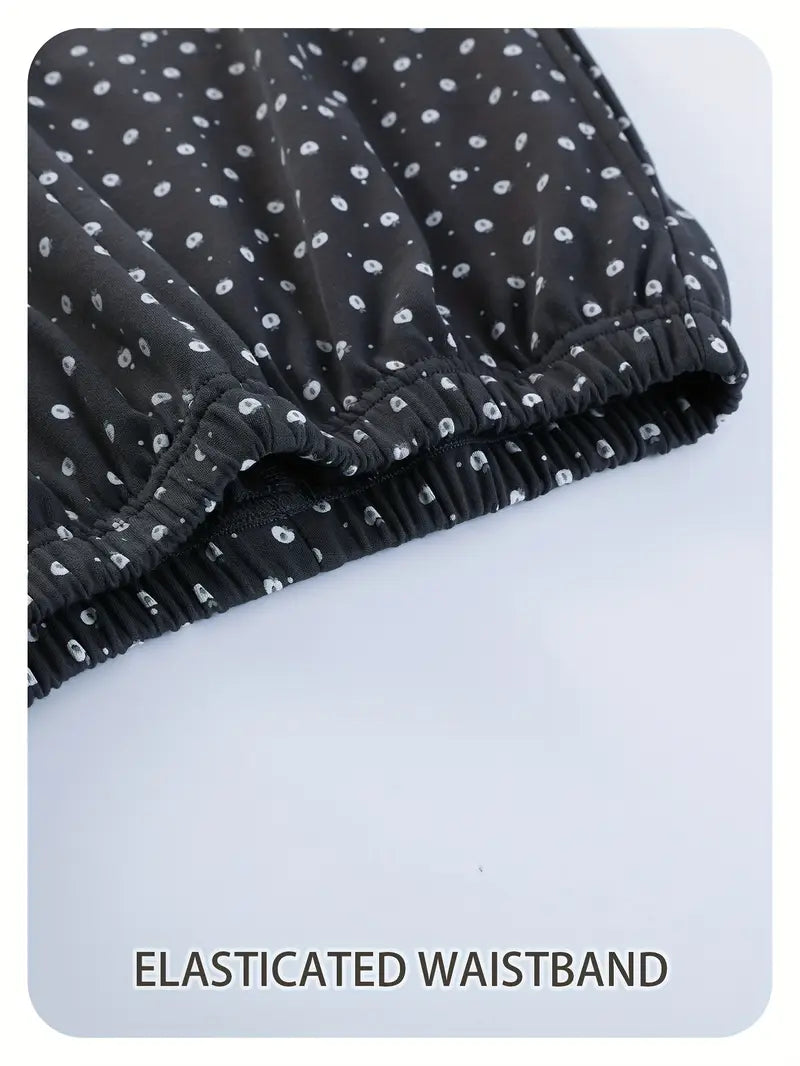 100 % puuvillaa Hengittävät kirjaillut lyhythihaiset pitkät pyjamat