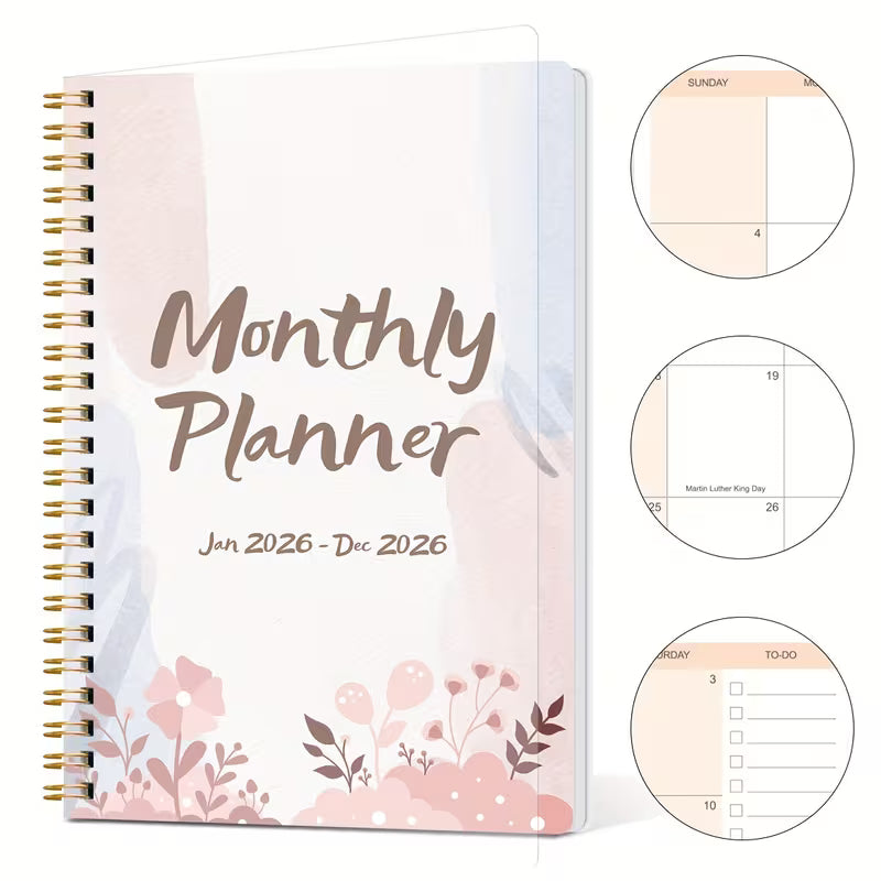 1 kpl A5 2026 kuukausikalenterivihko