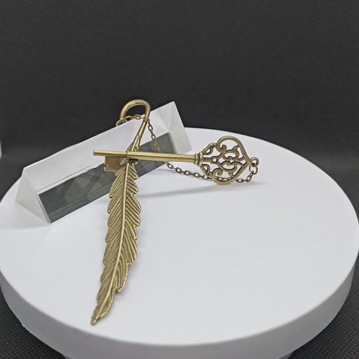 Viktoriaanisen tyylin metalliset höyhenkirjanmerkit