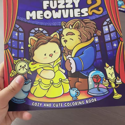 Fuzzy meowies Värityskirja coloring book