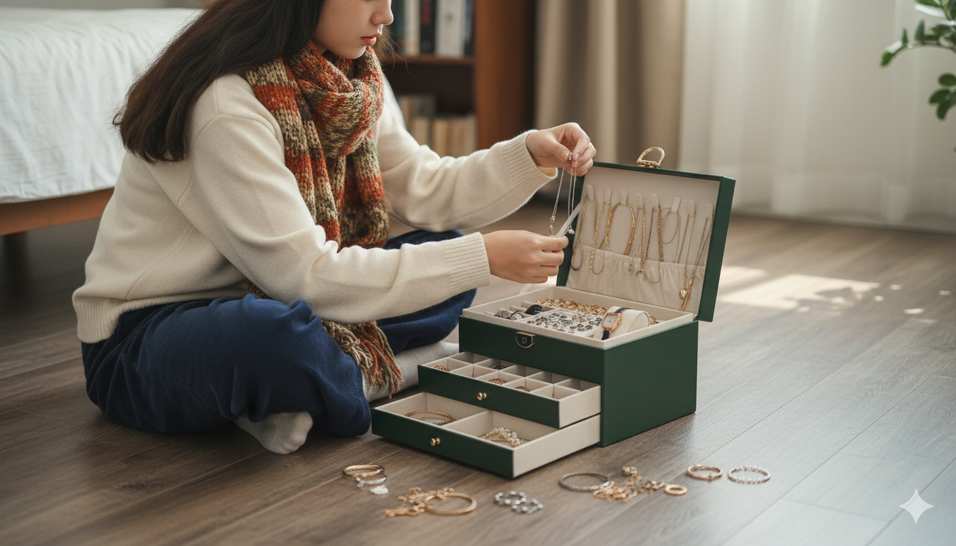 Hieno korurasia Jewllery box