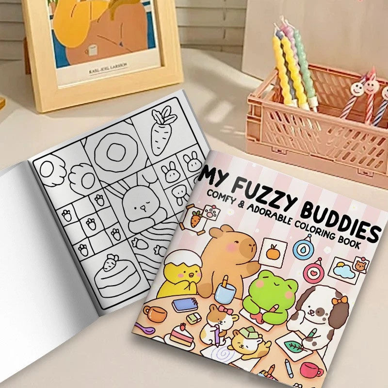 My fuzzy buddies coloring book