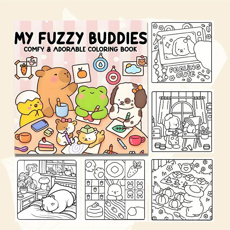 My fuzzy buddies coloring book