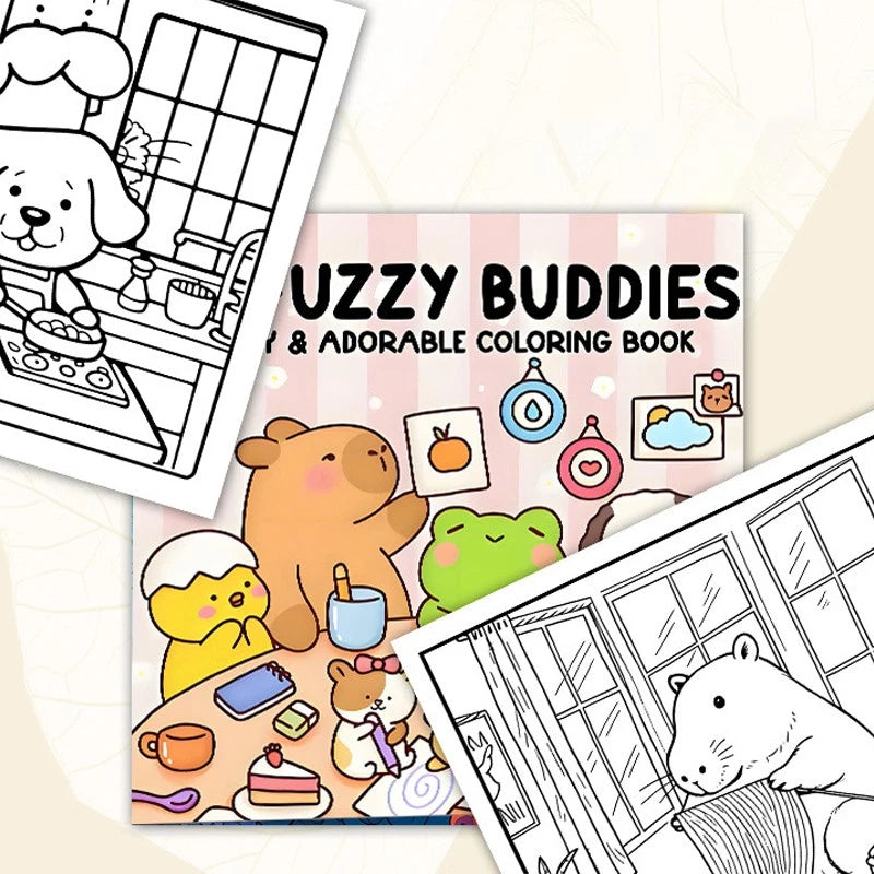 My fuzzy buddies coloring book