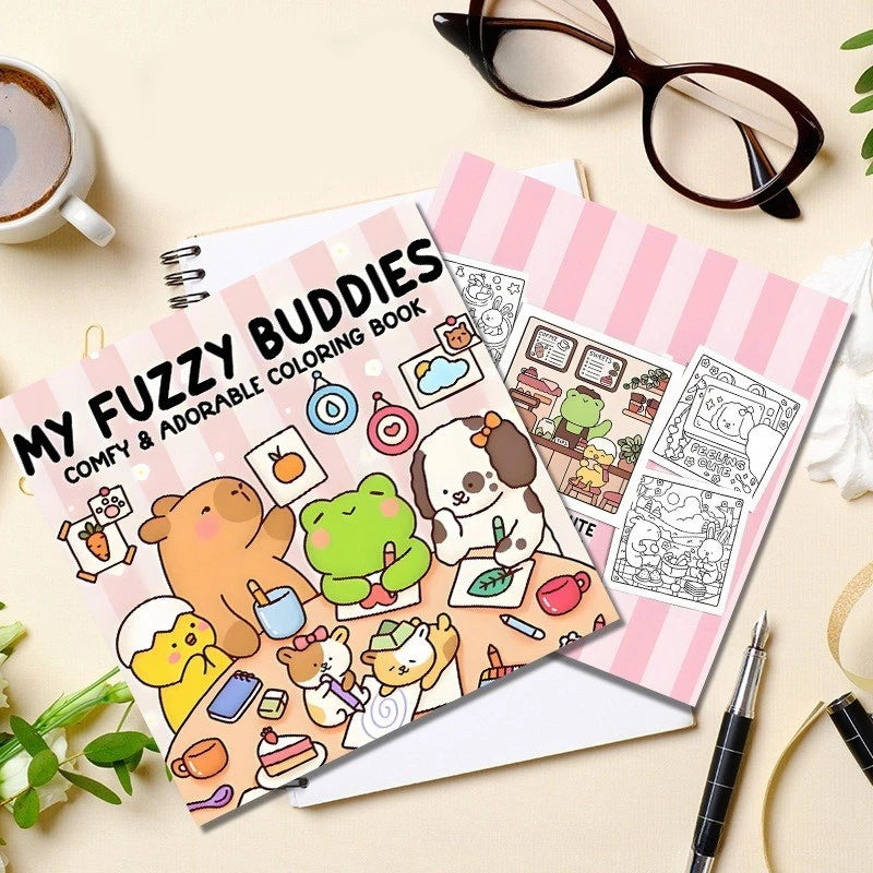 My fuzzy buddies coloring book